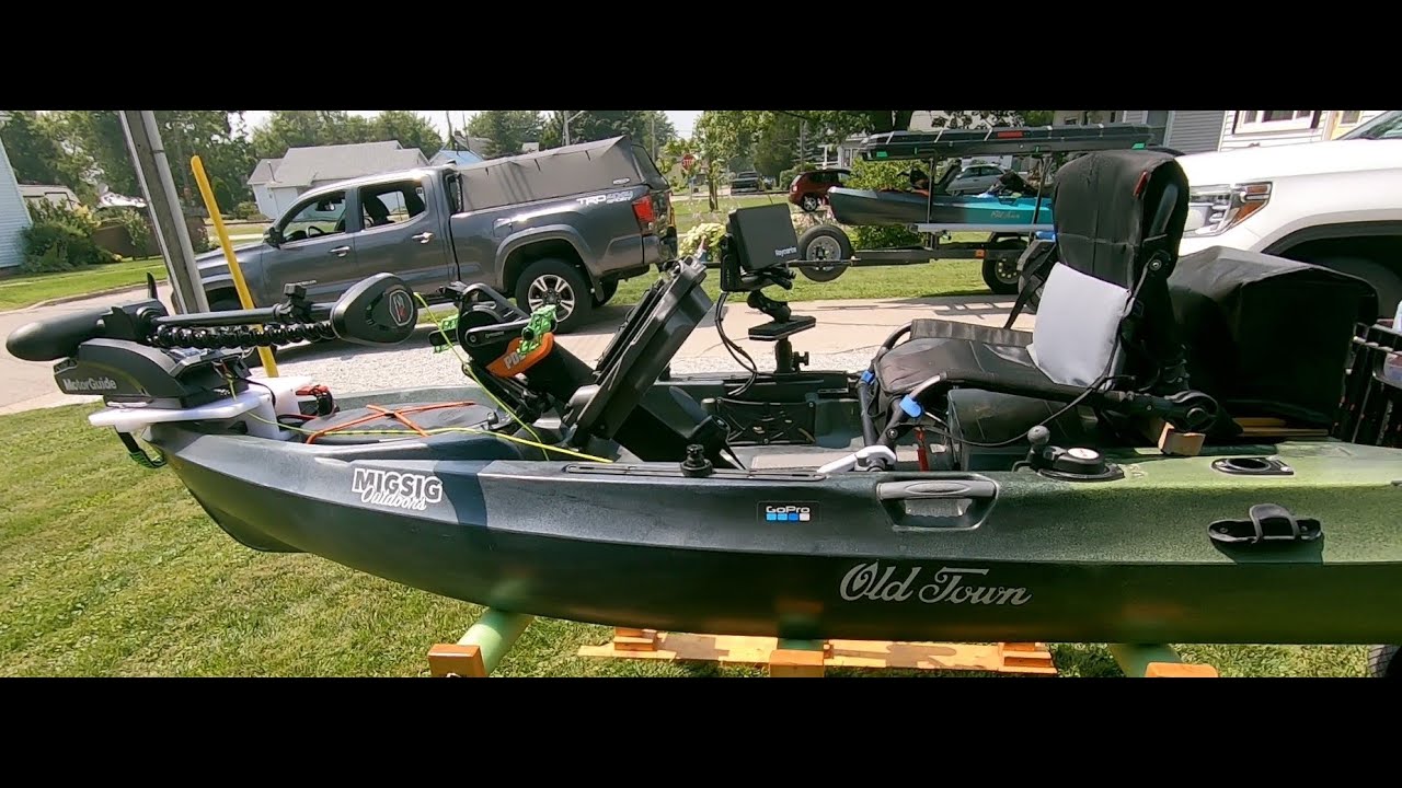 DIY MotorGuide Xi3 Trolling motor mount for Oldtown Topwater 120PDL Kayak by Mr.Dave'sKayakFishing