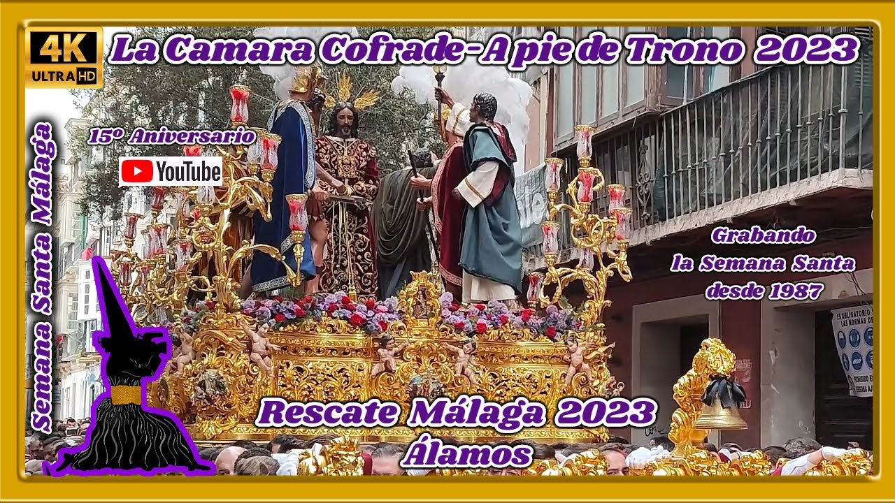 RESCATE MÁLAGA 2023. CALLE ÁLAMOS. SEMANA SANTA MÁLAGA. 4K