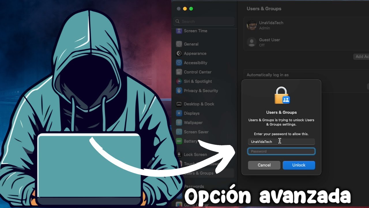 Como Cambiar el Nombre de Usuario en una MAC Os Ventura 2023 #apple