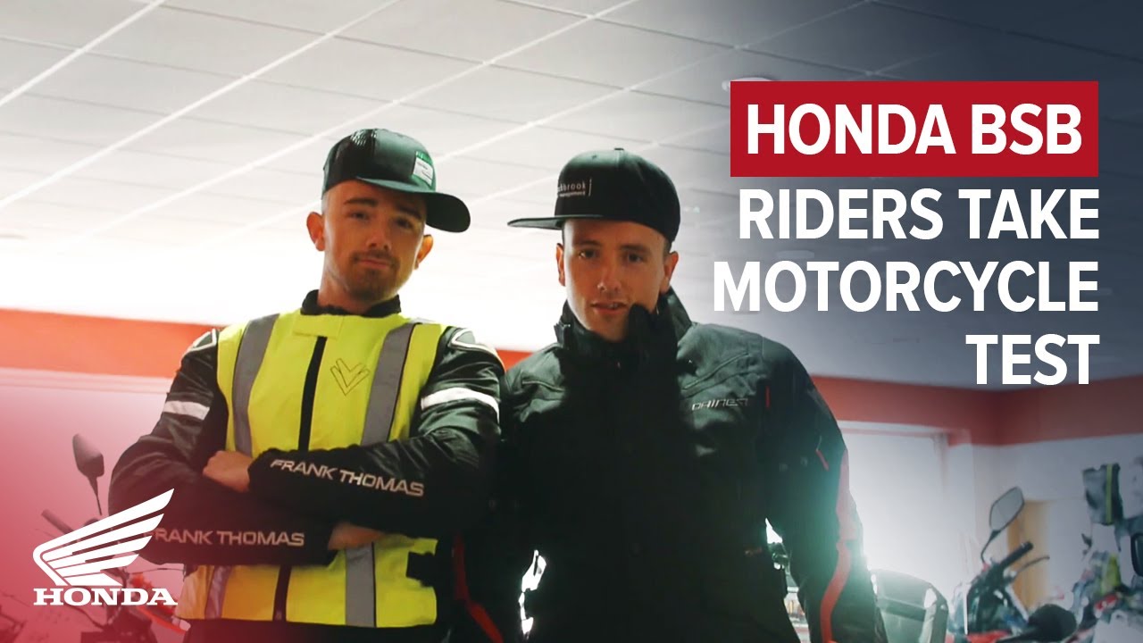 Glenn and Andrew Irwin take their Motorcycle Test