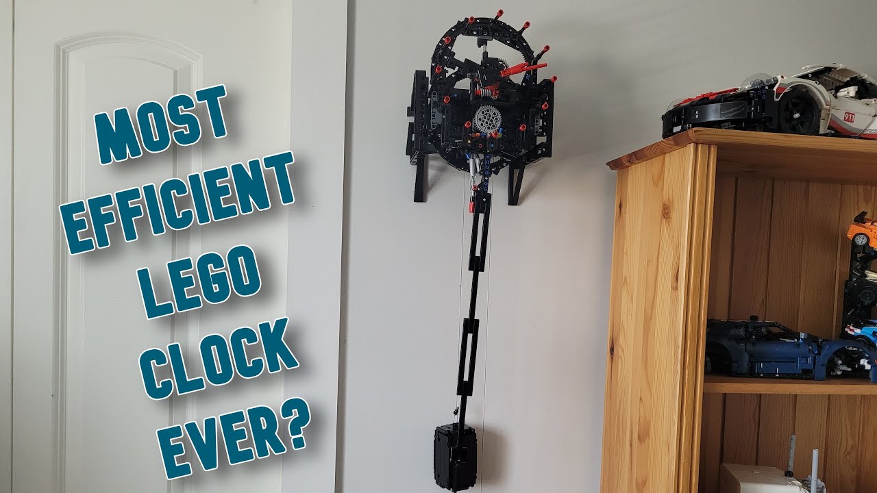 This LEGO clock can run for 6 days on a SINGLE wind! // With instructions