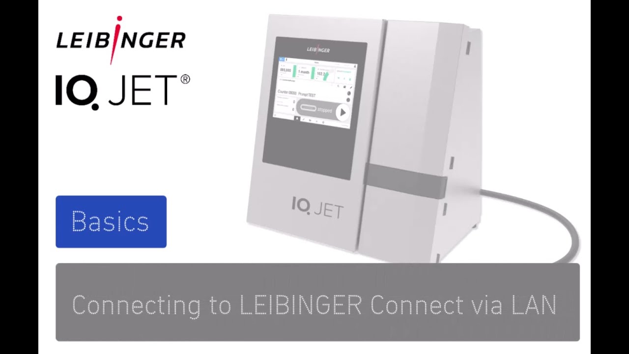 Connecting the IQJET to LEIBINGER Connect via LAN