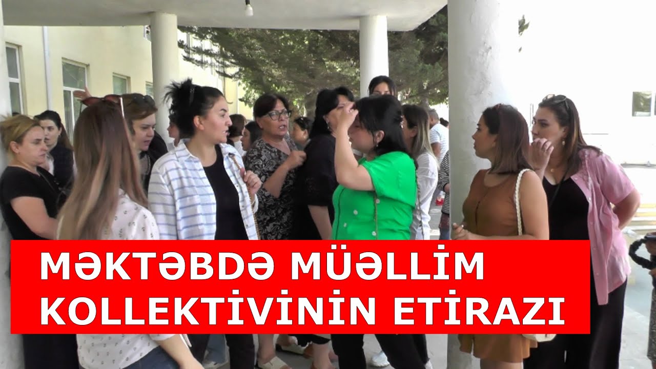 Xırdalanda müəllimələrin etirazı
