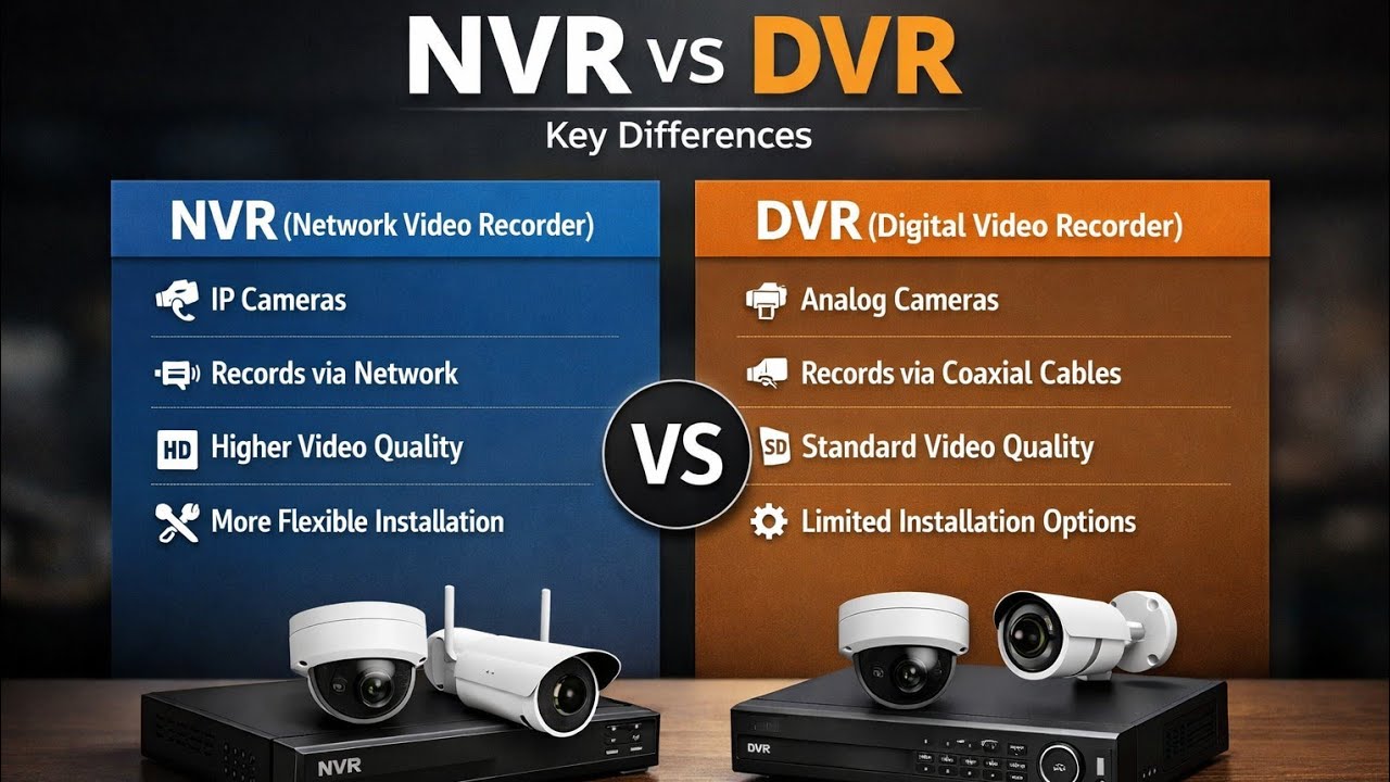 NVR vs DVR CCTV camera installation classes