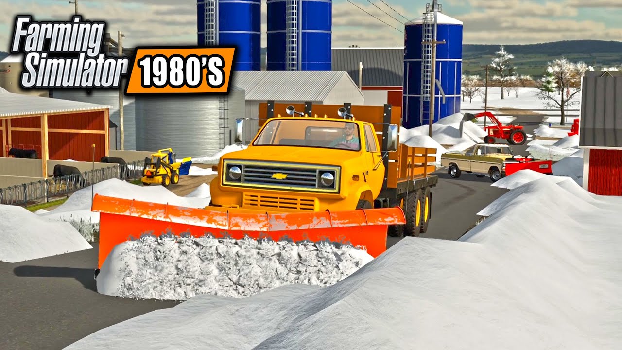 BLIZZARD RESCUE! PLOWING FARM OUT OF A SNOW STORM! (1980’S FARMING)