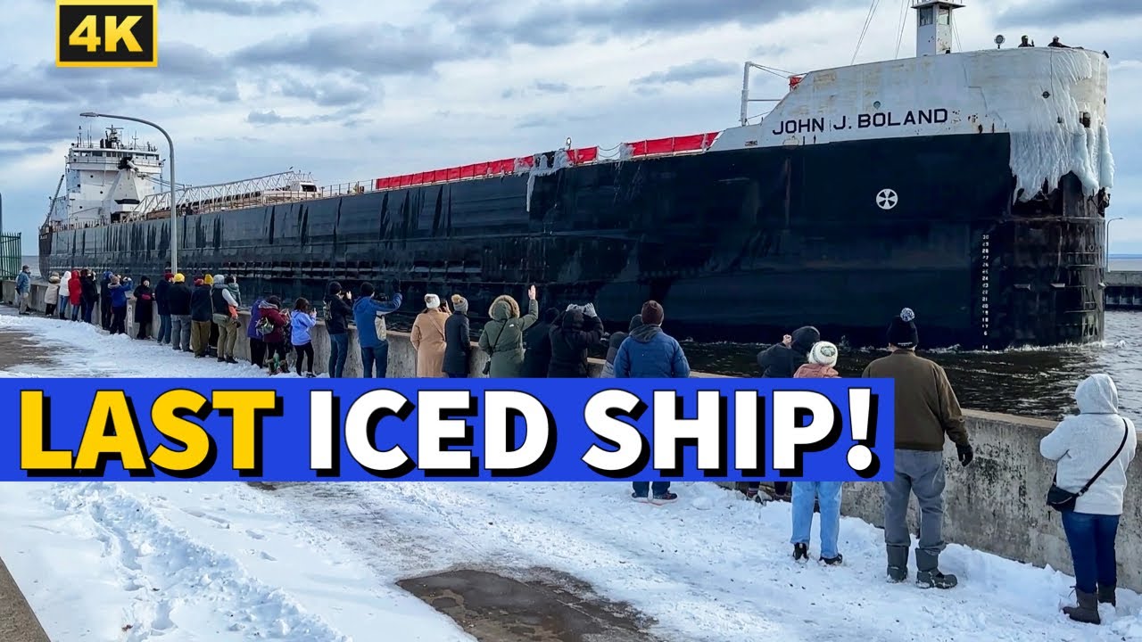 ⚓️Did You See Duluth’s FINAL Ship? (Ice-Covered Arrival!)