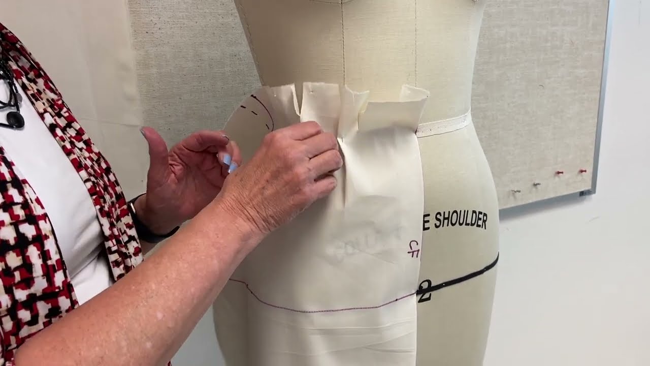 Draping Darted Skirt (Part 2  - Front Darts & Marking)