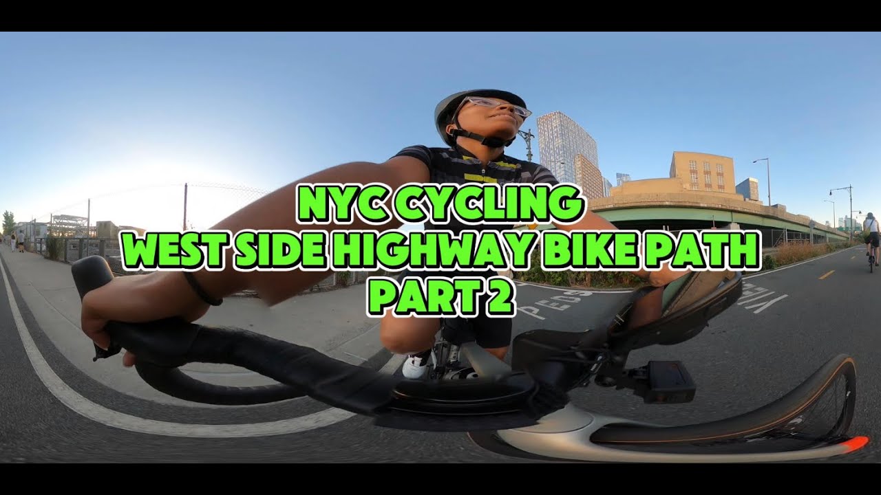 NYC Cycling | West Side Highway Bike Path Part 2 | GoPro Max 360 4K Video
