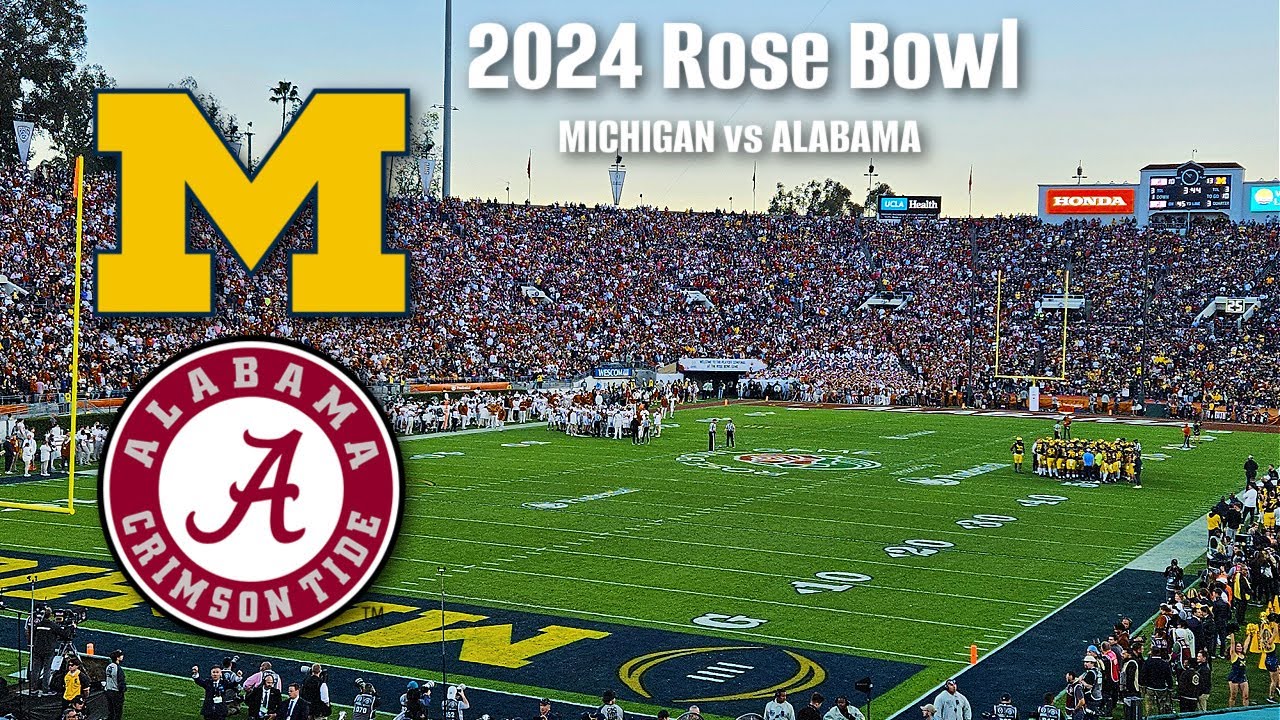 Rose Bowl 2024 x College Football Playoff Semi-final x Michigan vs Alabama  x Harbaugh vs Saban