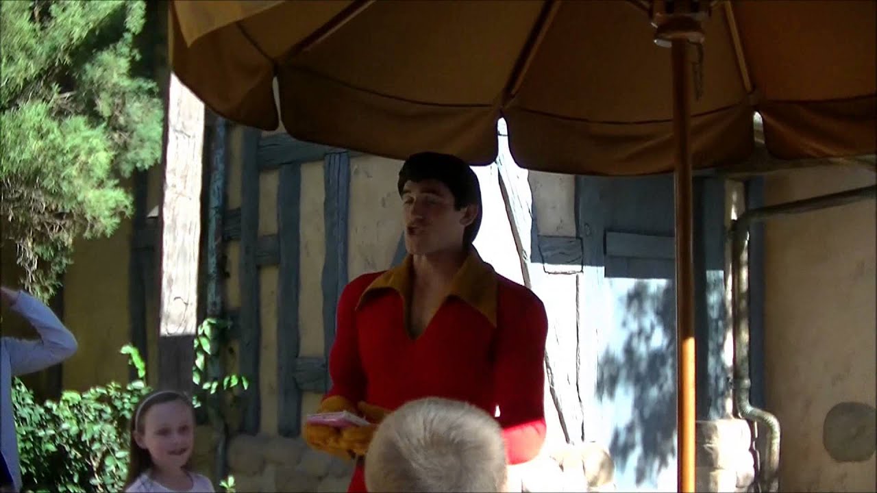 Gaston Greets Guests inside Fantasyland at Walt Disney World
