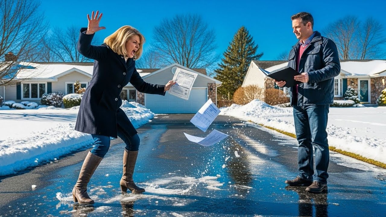 HOA Banned My Heated Driveway System, Then Slipped On Ice When Visiting To Deliver Another Fine