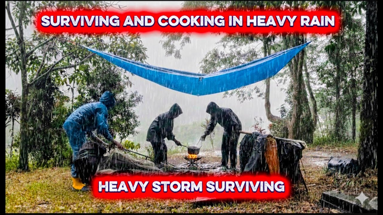 Surviving and cooking in heavy rain/Beast Survival Official