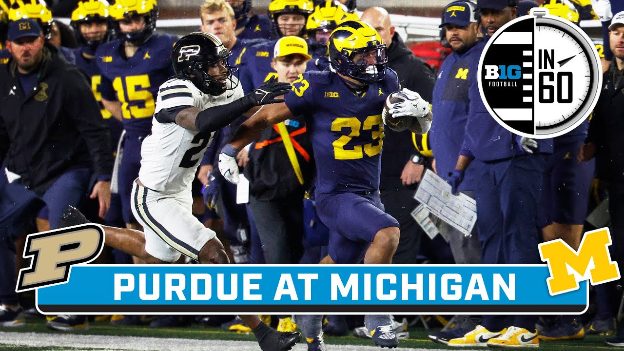 Purdue at Michigan | Nov. 2, 2025 | B1G Football in 60
