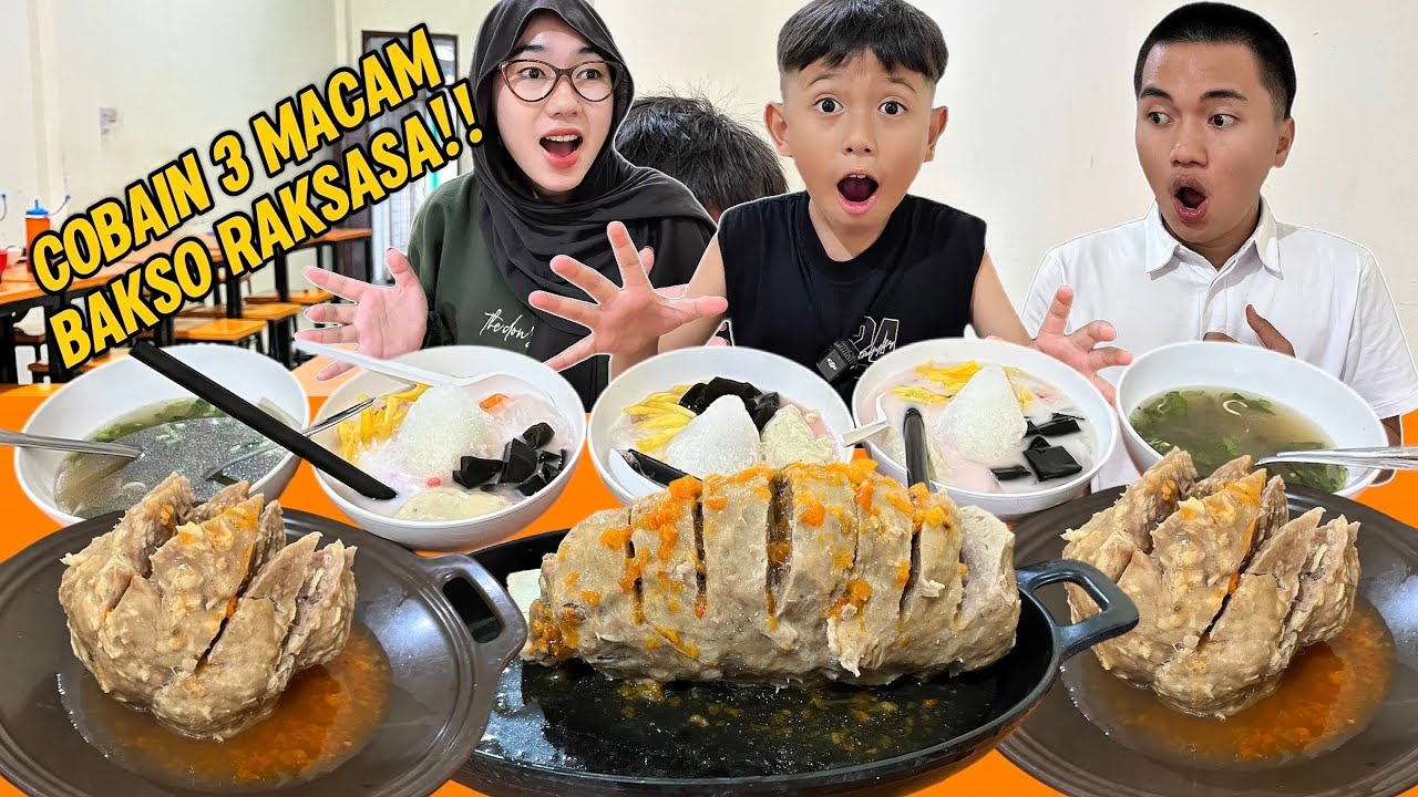 DAPUR KULINER | MUKBANG 3 BAKSO SUPER BESAR !! Yogafamilly