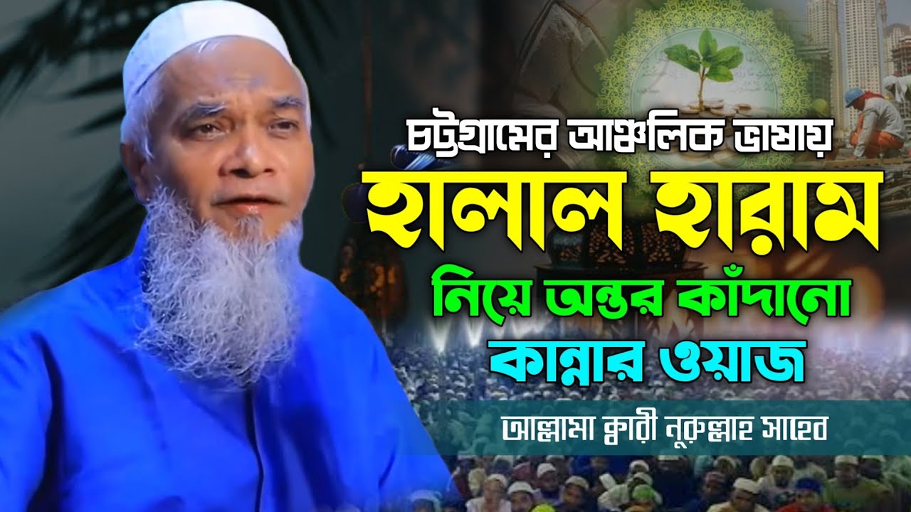 হালাল হারাম নিয়ে অন্তর কাঁদানো কান্নার ওয়াজ | আল্লামা ক্বারী নুরুল্লাহ ওয়াজ ২০২৪ | Qari Nurullah Waz