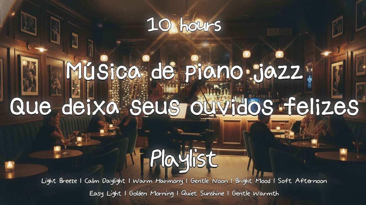 Playlist | 10 horas: Jazz piano perfeito para ouvir com uma xícara de café 🤍 (Sem anúncios❌)