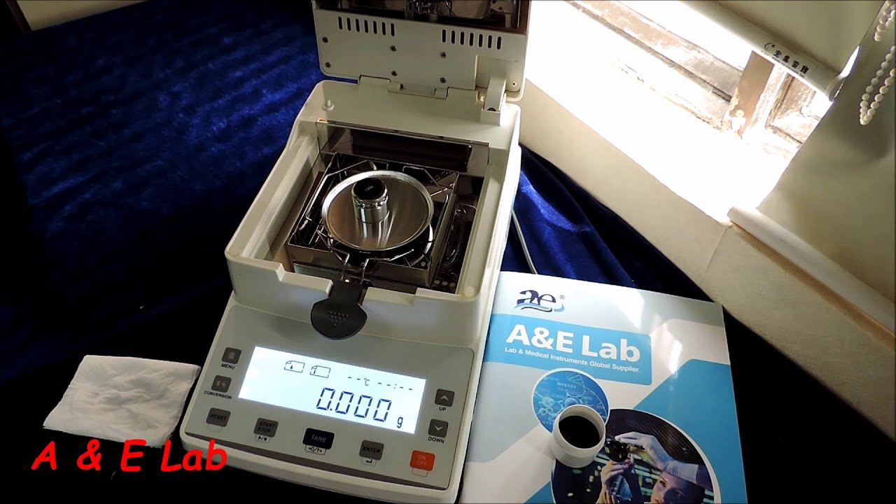 A & E Lab : Halogen Moisture Analyzer install and operate video for AE-HMA003