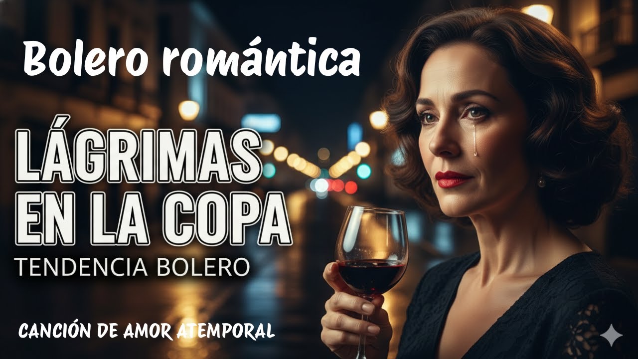 Lágrimas en la Copa, Bolero Romántico Español, Letra Completa, Tendencia Bolero