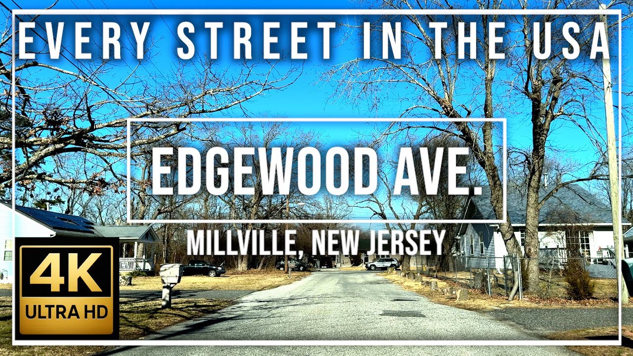 Edgewood Ave, Millville, New Jersey 4K Ultra HD Every Street in the USA – Relaxing Music