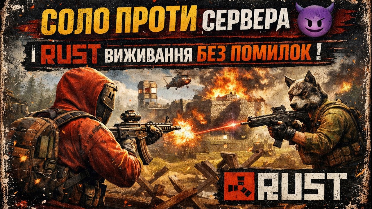 СОЛО ПРОТИ СЕРВЕРА RUST 😈 | БЕЗ ПРАВА НА ПОМИЛКУ