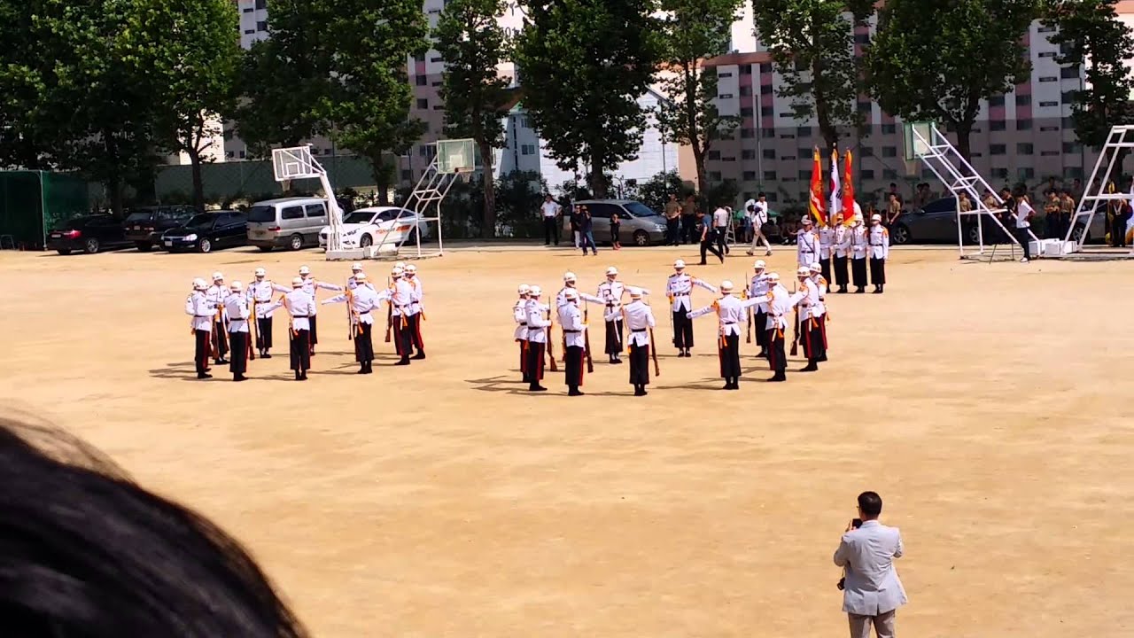 송도고등학교 JROTC 창단식 기념 의장대 군무
