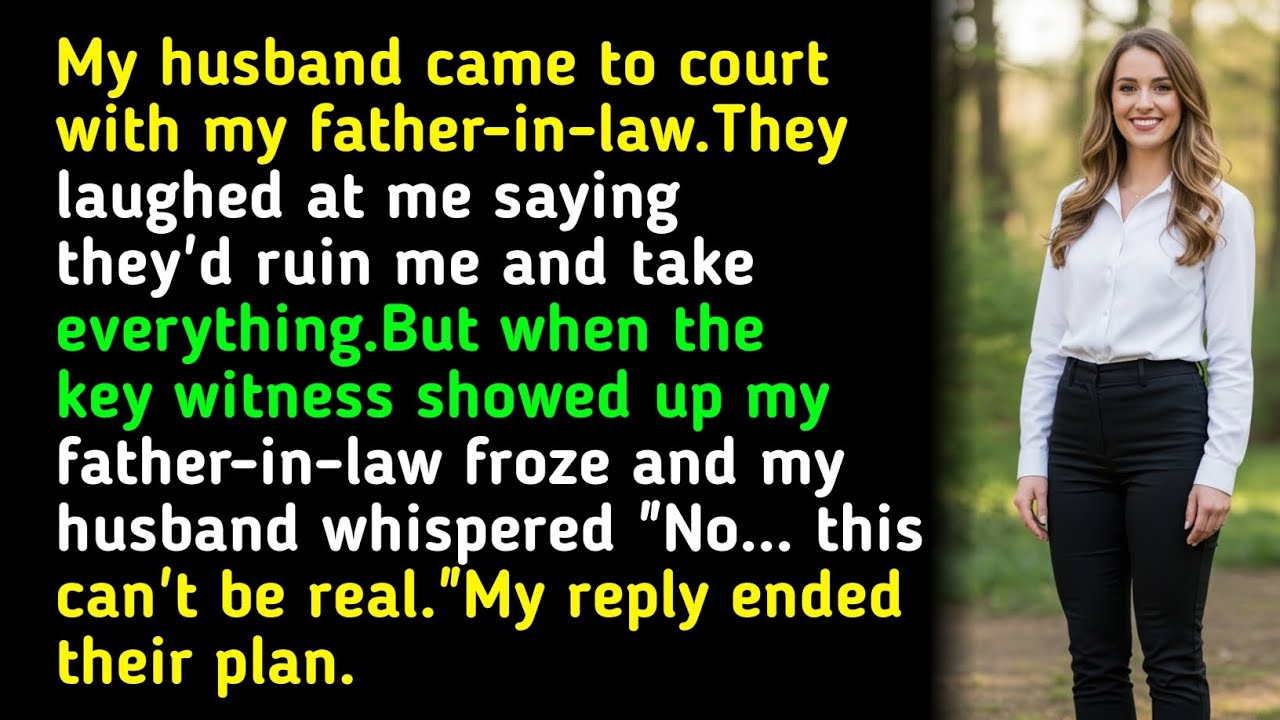 My husband came to court with my father-in-law. They laughed at me saying they'd ruin me... 