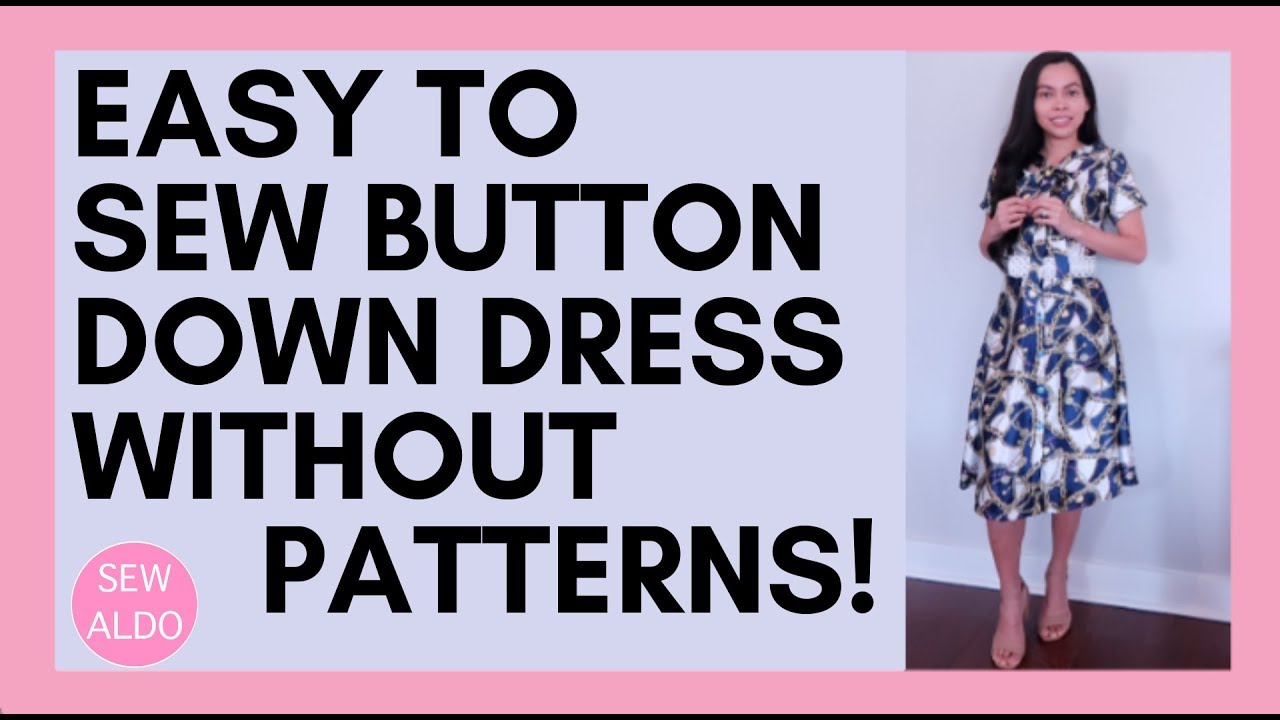 How to sew Dress without Pattern, Sewing project for Beginners