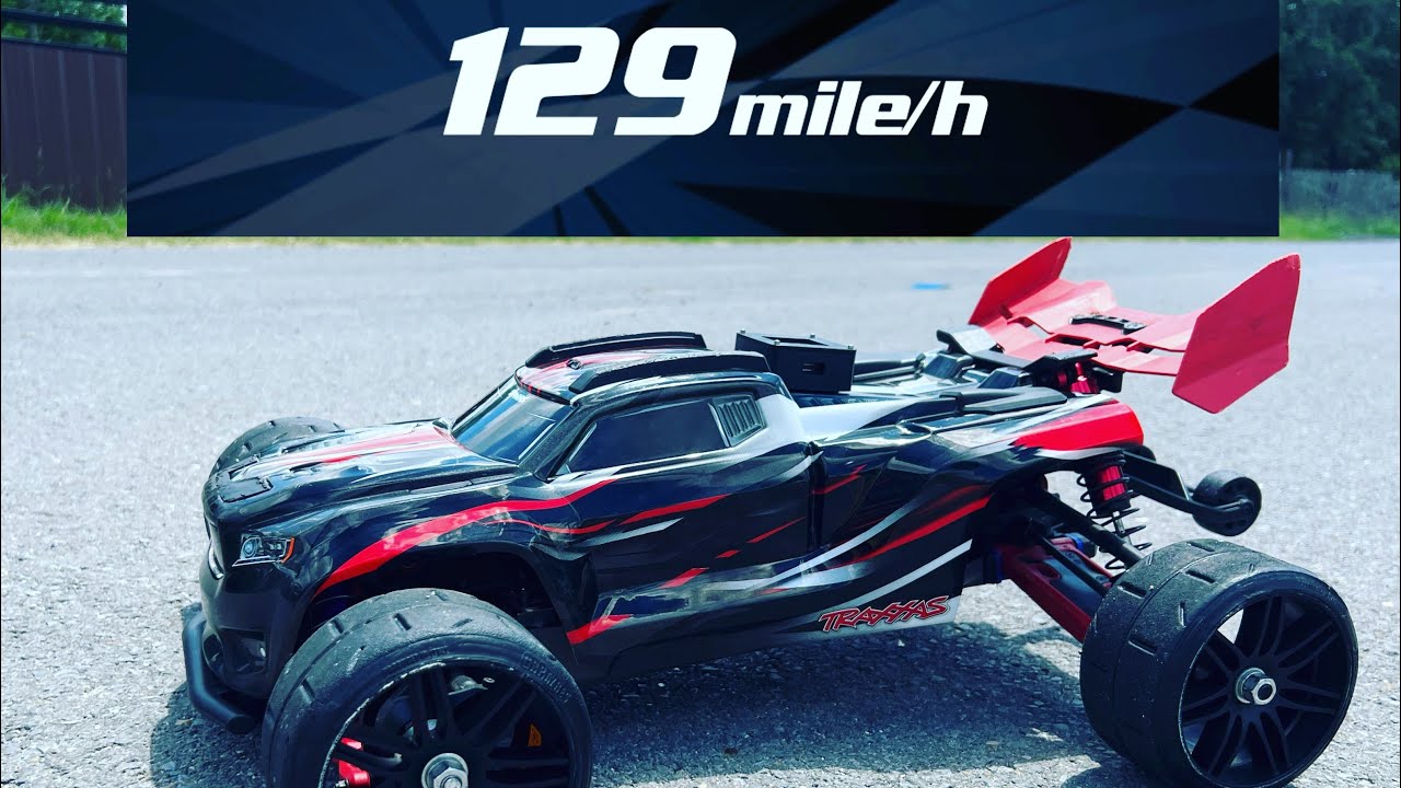 Traxxas sledge 129mph 8s (worlds fastest)