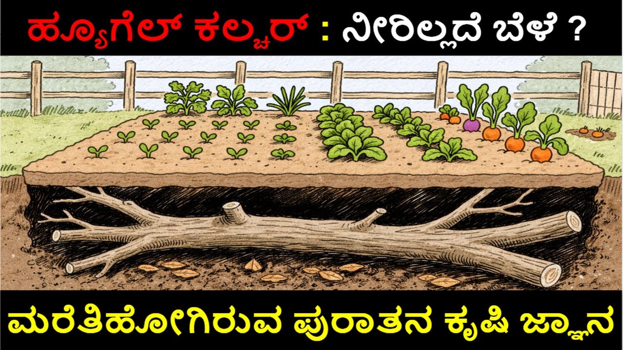 ದಿಬ್ಬದ ಕೃಷಿ | Hugelkultur in Kannada, Zero budget farming, Ancient farming method, Water saving tips