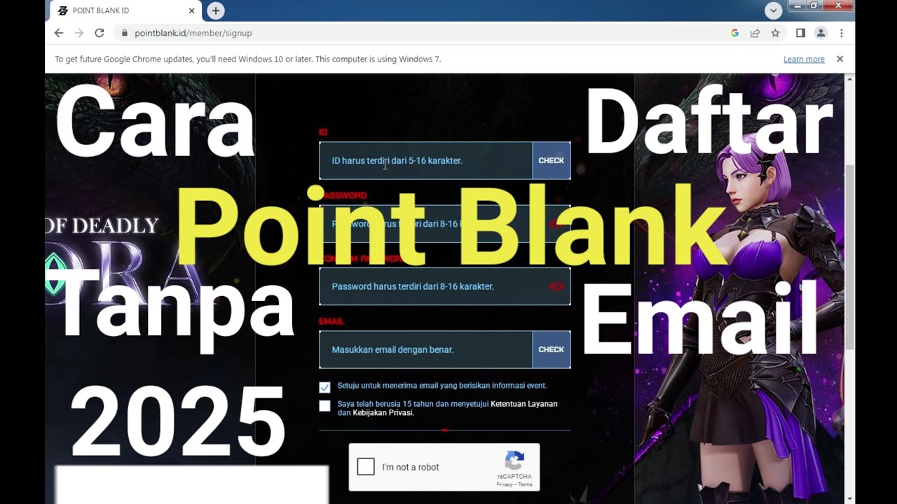 Cara Daftar Akun Point Blank/PB Tanpa Email Kurang Dari 10 Detik Terbaru 2025
