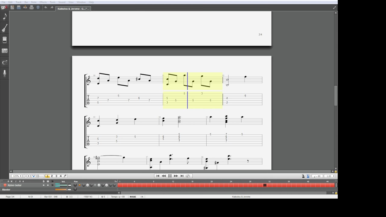 Kaibutsu&Jerome - Ginga Densetsu Weed (GuitarPro tabs)