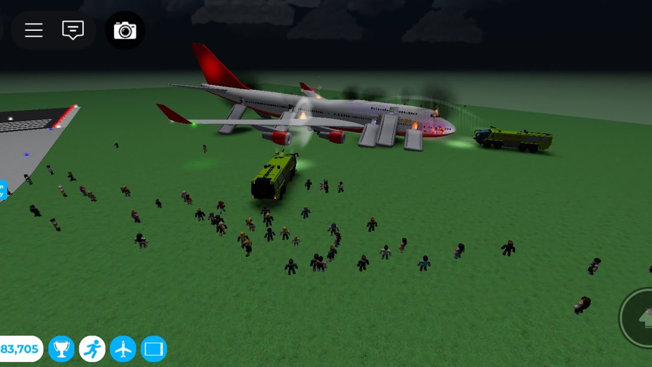Roblox cabin crew simulator B747 gear failure landing emergency 