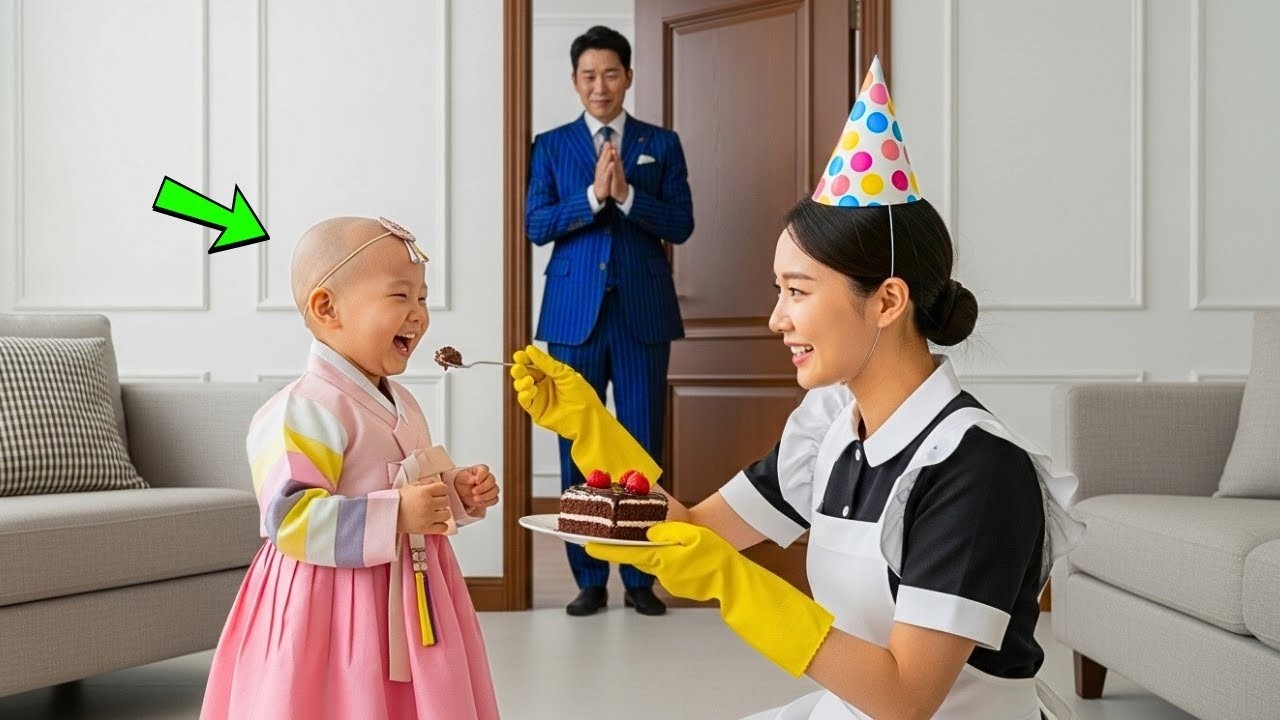 재벌의 딸은 생후 겨우 석 달이었다  그런데 그가 평소보다 일찍 집에 돌아와 청소부가 하고 있던 일을 보자 가슴이 뭉클해졌다