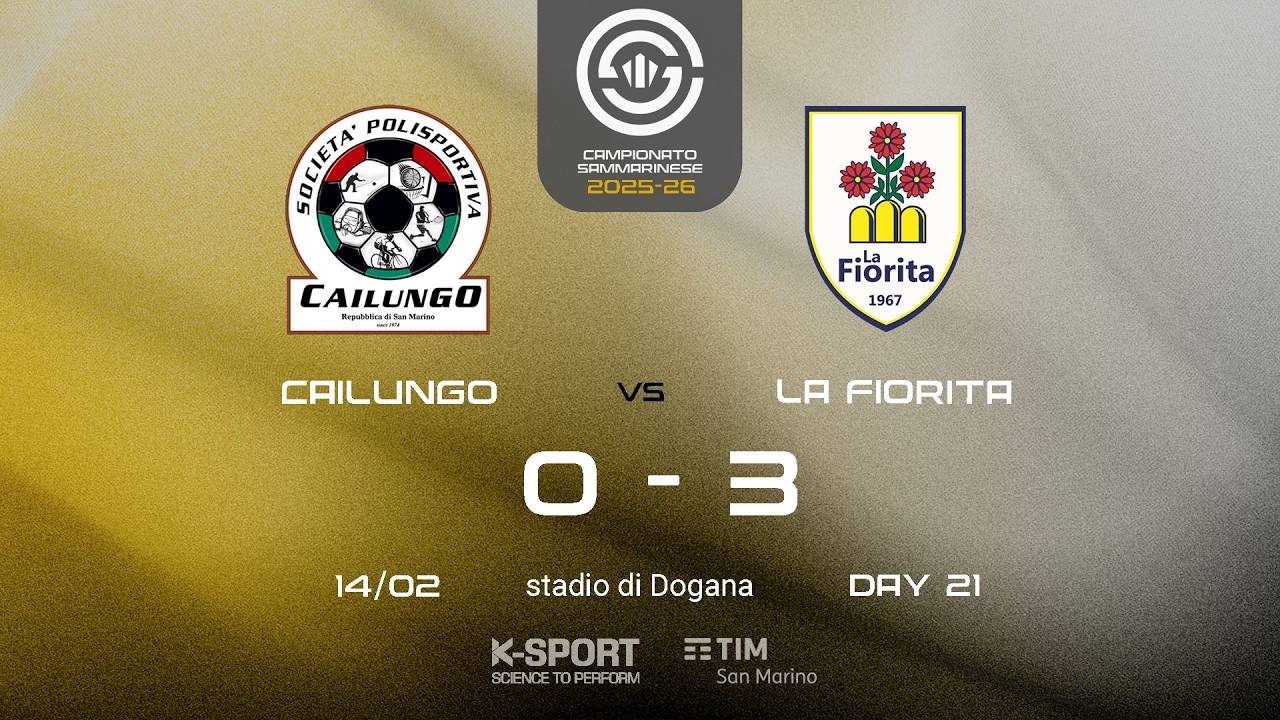 Campionato Sammarinese 2025-26, 21. giornata | HL Cailungo - La Fiorita 0-3