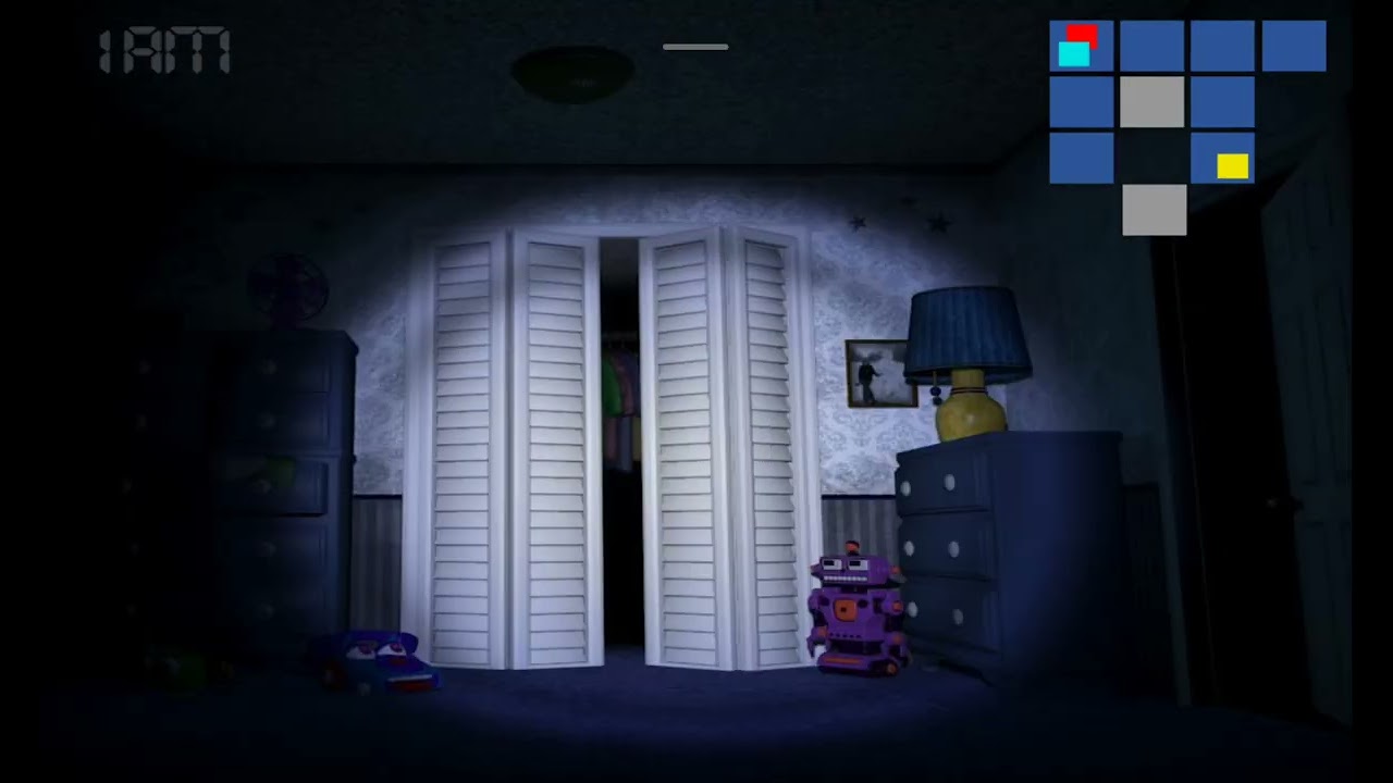 Playing fnaf 4 with house map and fast night