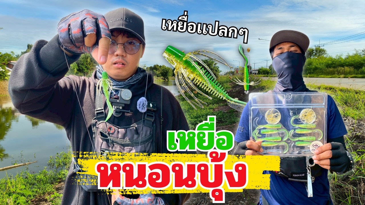 ตกปลาช่อน ด้วยเหยื่อ หนอนบุ้ง!!