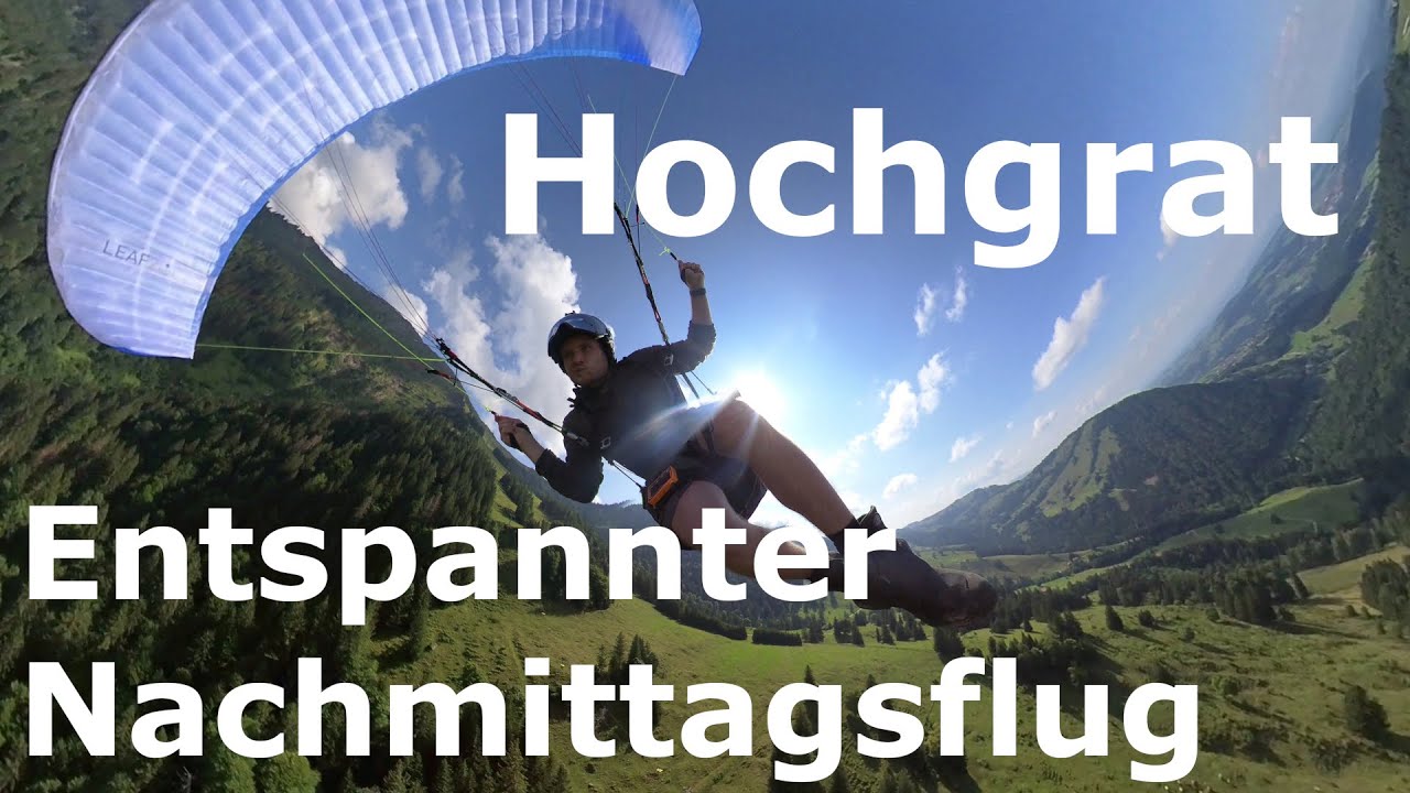 Entspannt Gleitschirmfliegen am Hochgrat im Allgäu