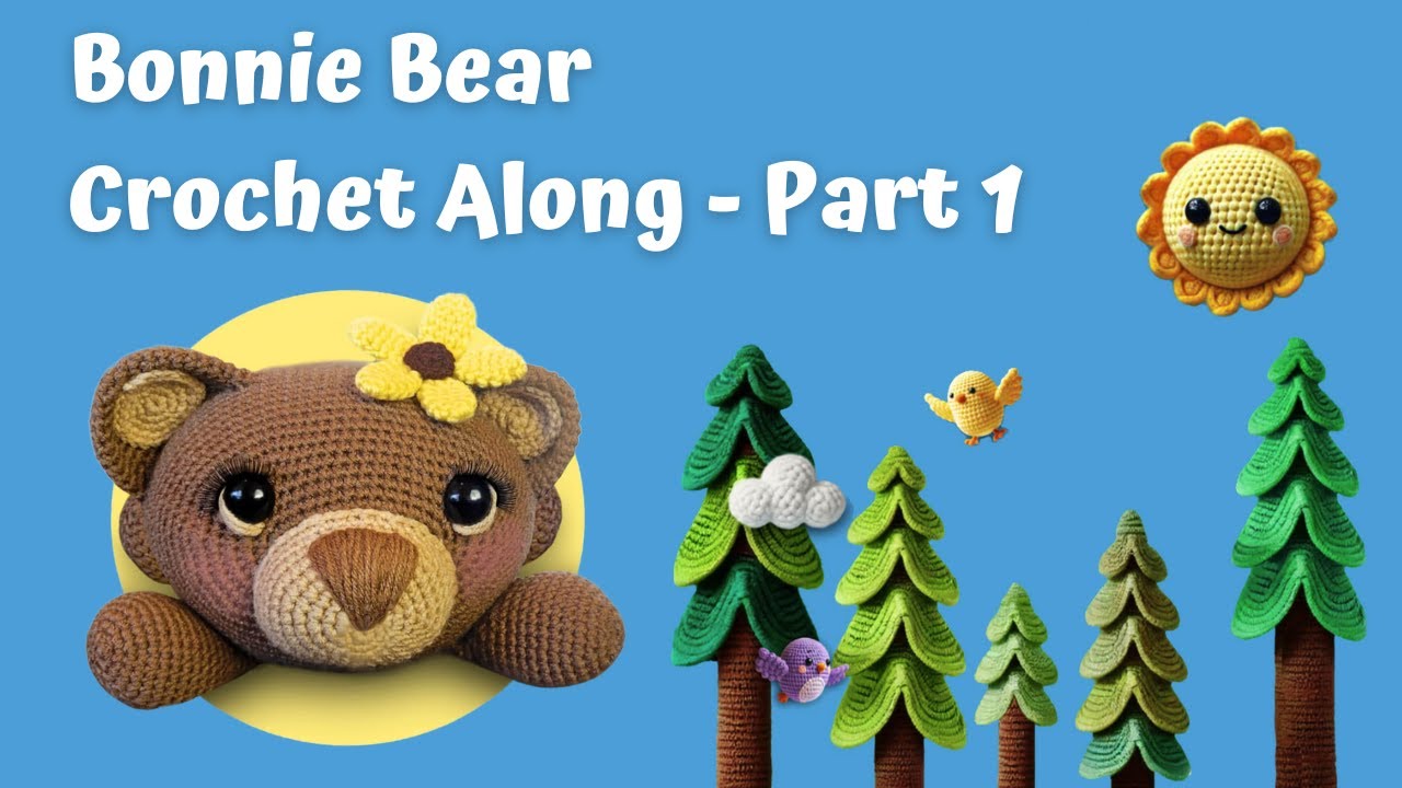 Bonnie Bear Crochet Along Part 1: Crafting the Body & Attaching the Eyes 🧸