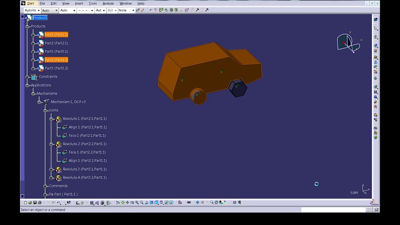 CatiaV5 connectors DMU simulation