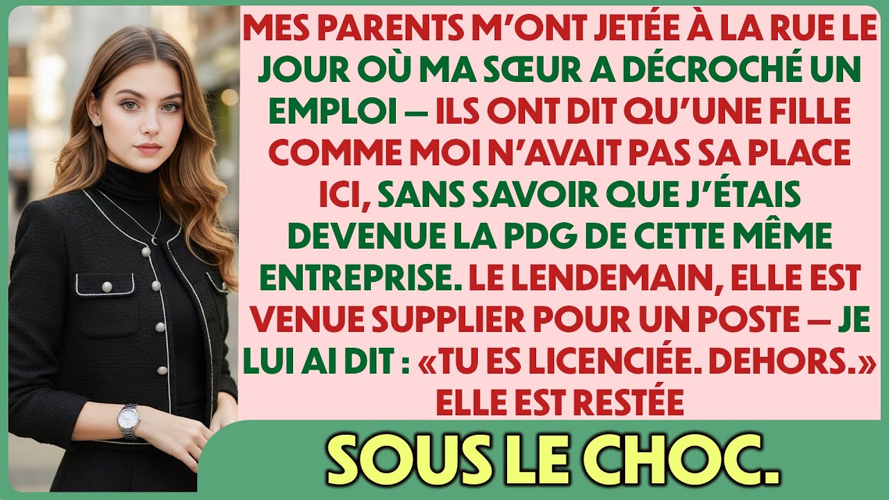 Mes parents m’ont mis dehors quand ma sœur a été embauchée, sans savoir que j’en étais la PDG !