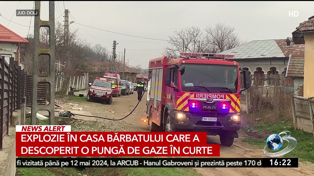 Explozie în casa unui bărbat din Dolj care a descoperit o pungă de gaze în curte, în urmă cu doi ani