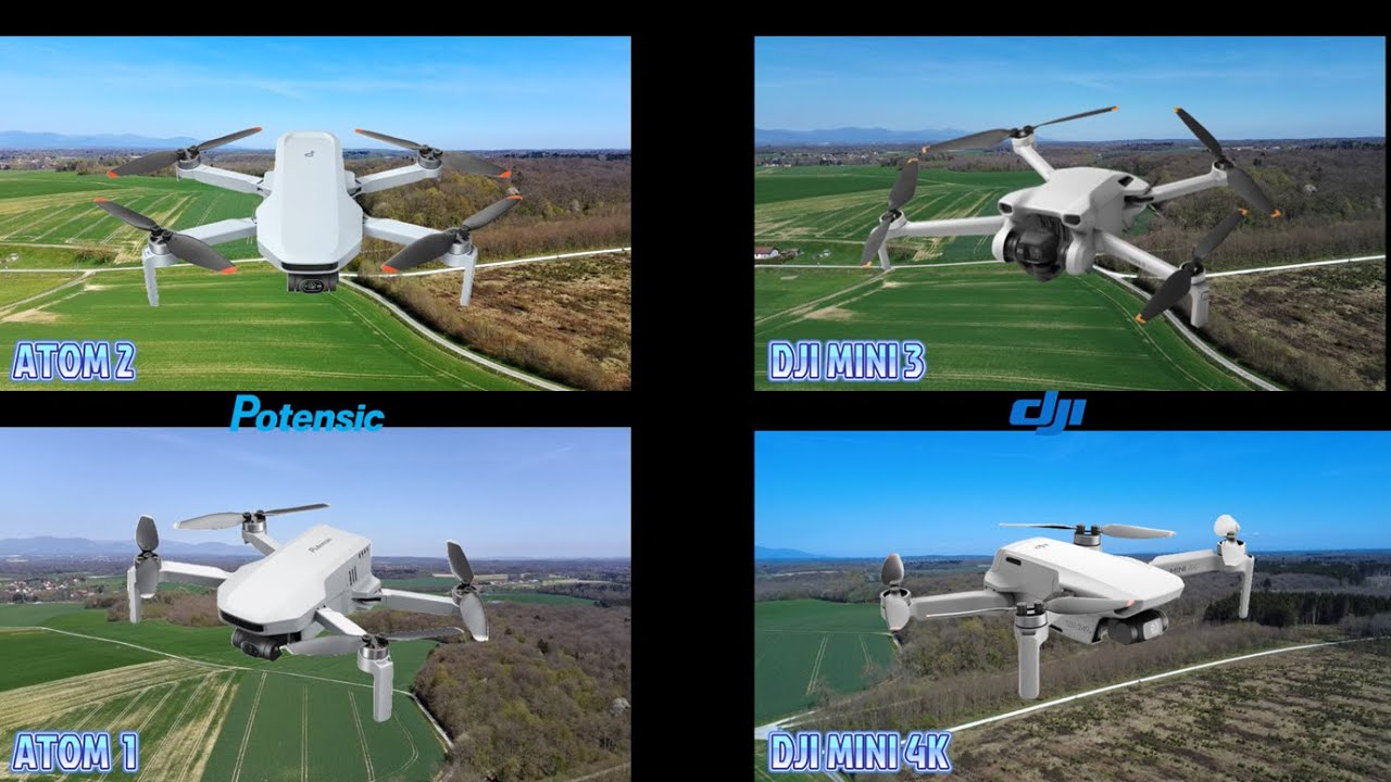 POTENSIC Atom 2 vs Atom vs DJI Mini 3 vs DJI Mini 4k , Mini comparaison