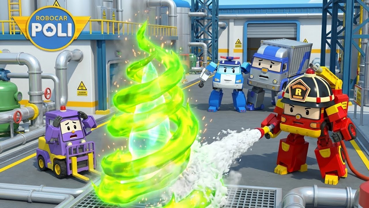 Chemical Fire Chaos! 💥 | Don't Use Water! | Robocar Poli Safety Series | The Magic Bus