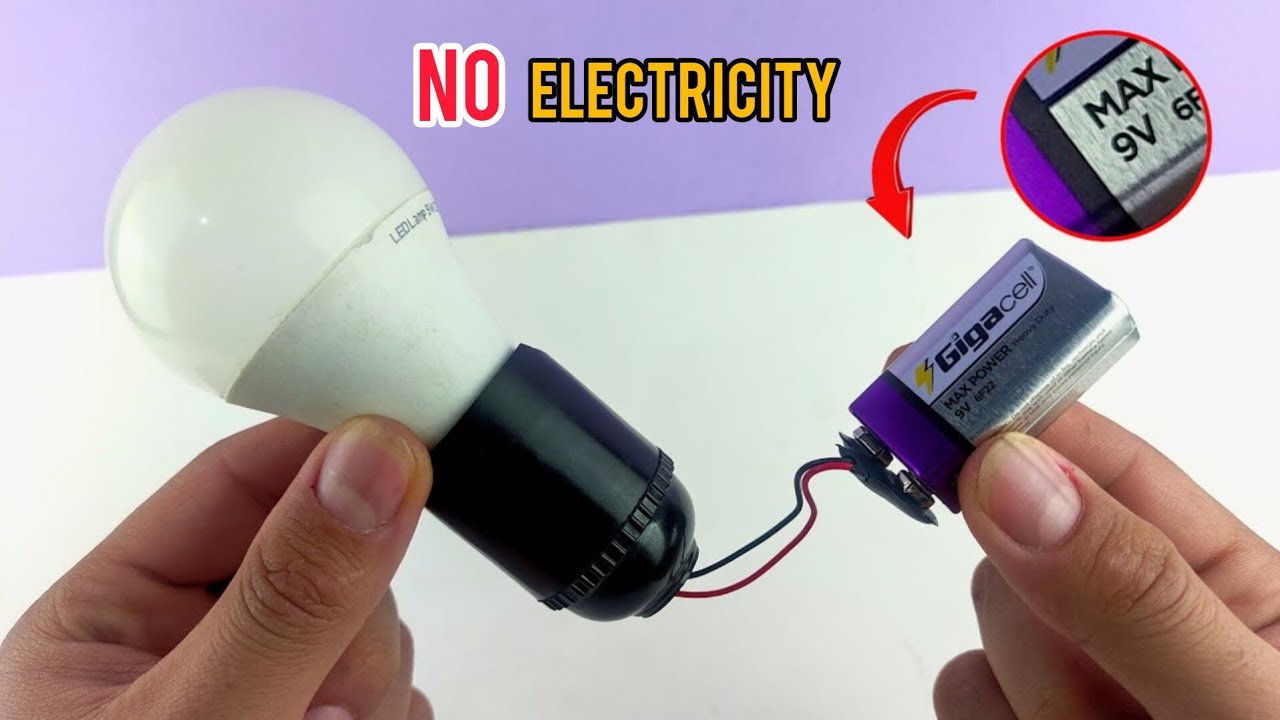 Why didn't I know this sooner? Lighting a 220V bulb with a book battery! 💡| Fixing LED lamp