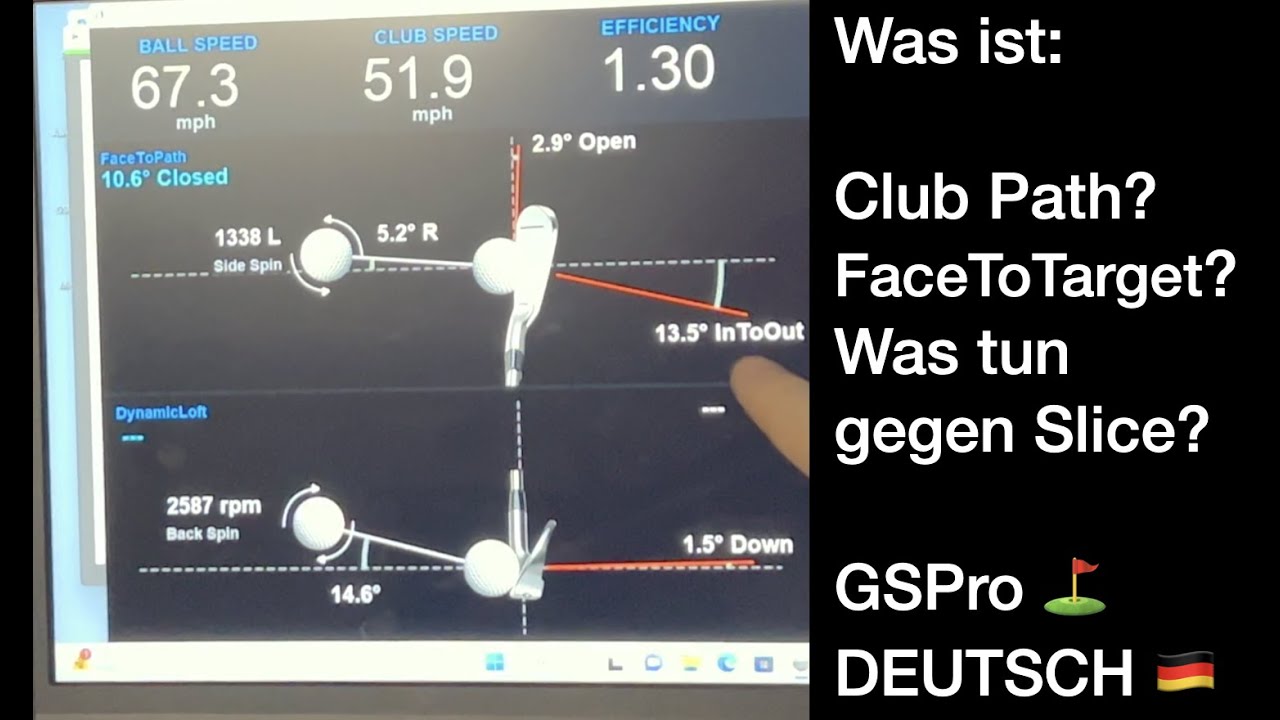 Club Path & Face to Target ⛳️ Warum sliced man? // GSPro Golfsimulator // DEUTSCH 🇩🇪