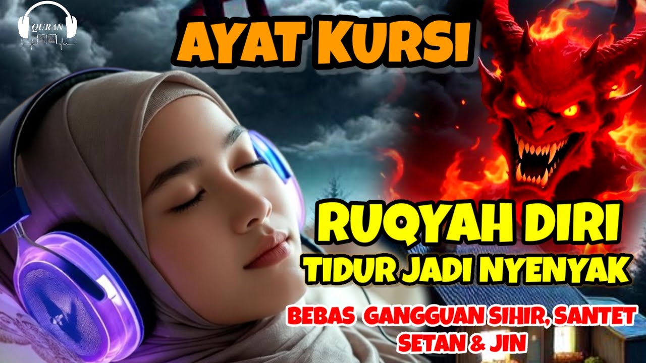 Ayat Kursi Sebelum Tidur | Suara Merdu Pengusir Jin Dan Setan Pengantar Tidur