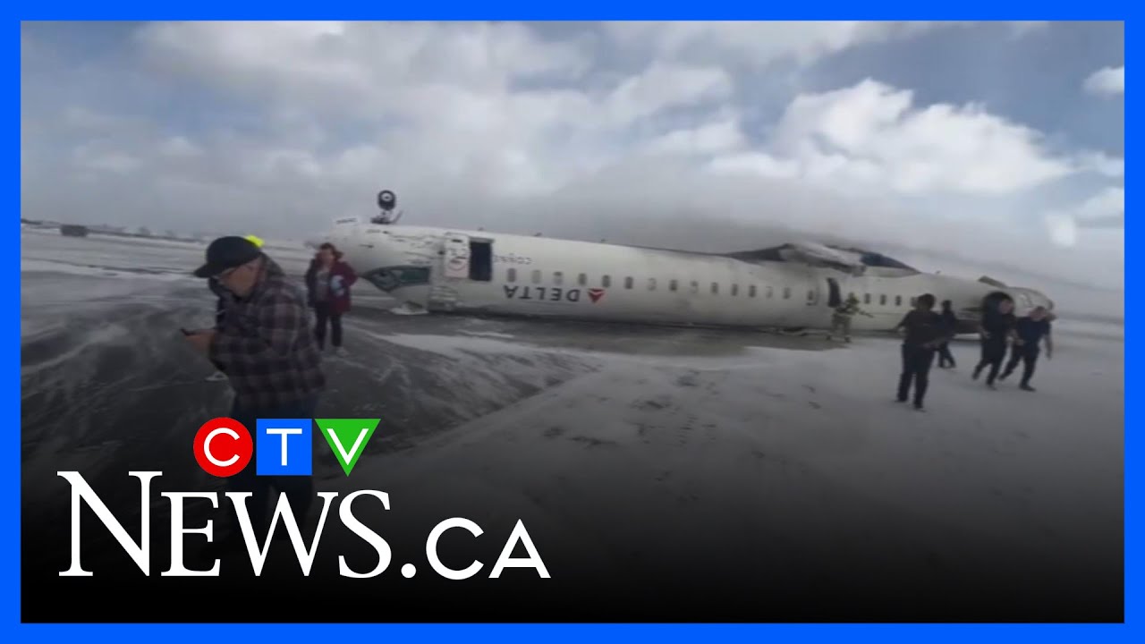 Plane crashes at Toronto’s Pearson Airport | "It's upside down"