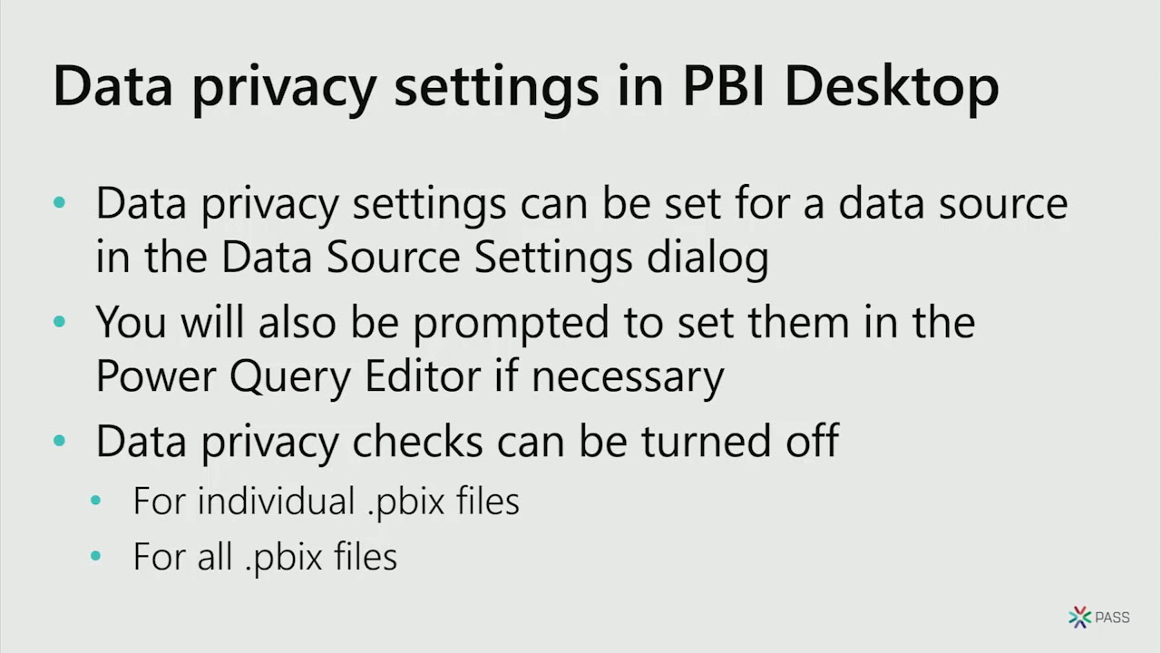 Power BI Data Privacy Settings Deep Dive - Chris Webb