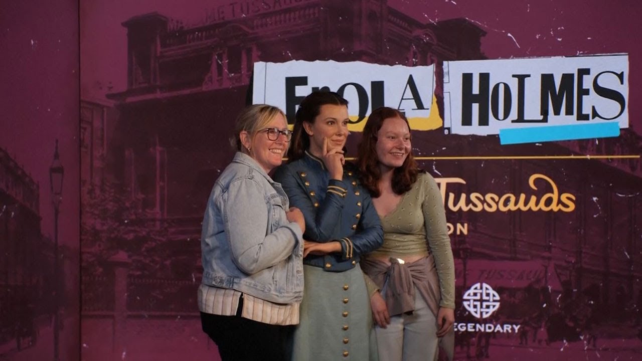 Millie Bobby Brown surprises fans at the Madame Tussauds unveiling of her first wax figure