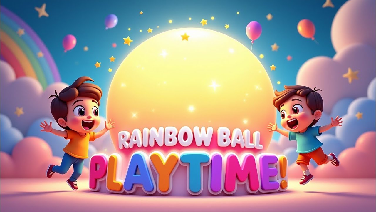 🌈 Rainbow Ball Playtime! | Fun & Colorful Kids Song 🎶| 